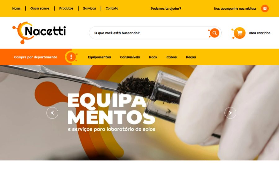 Prévia do site Nacetii