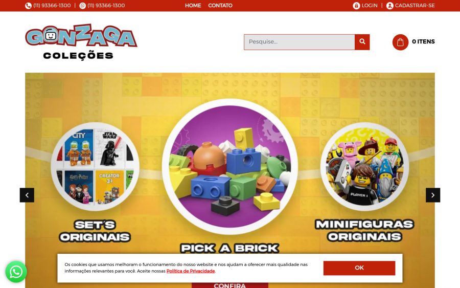 Prévia do site Gonzaga Coleções