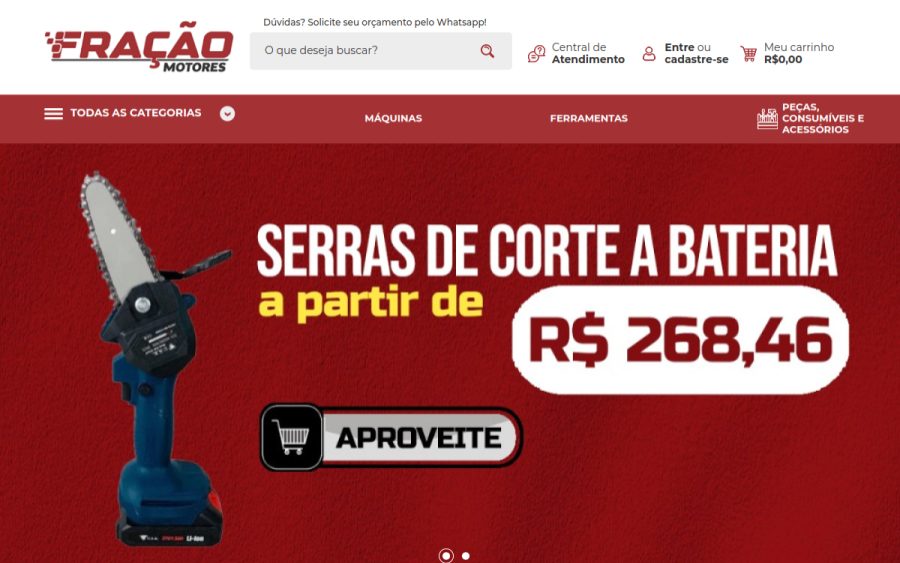 Prévia do site Fração motores