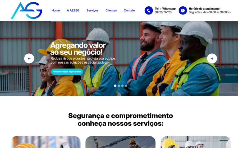 Prévia do site AESEG