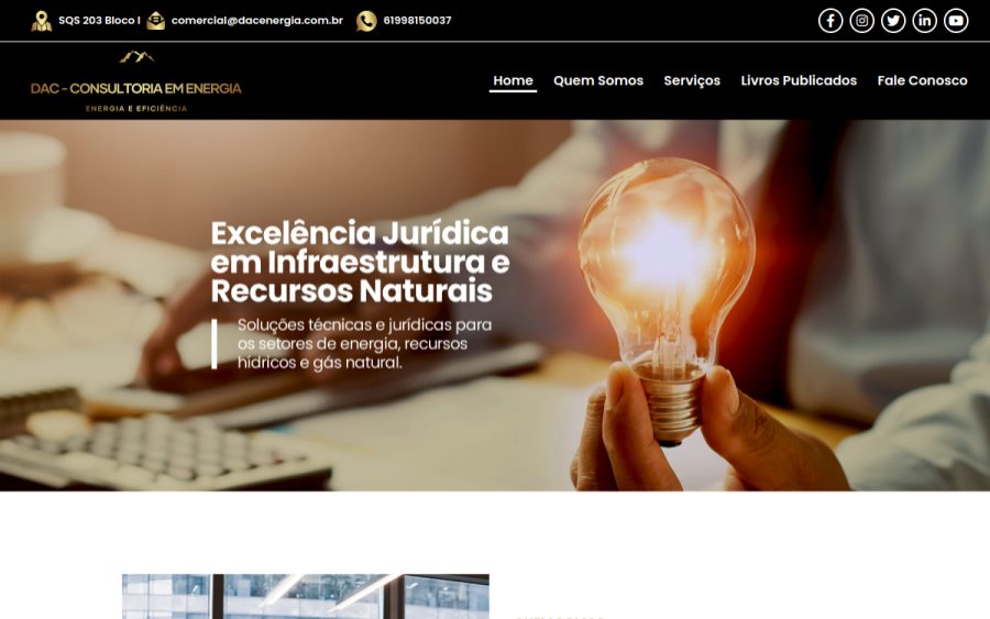 Prévia do site DAC Consultoria em Energia