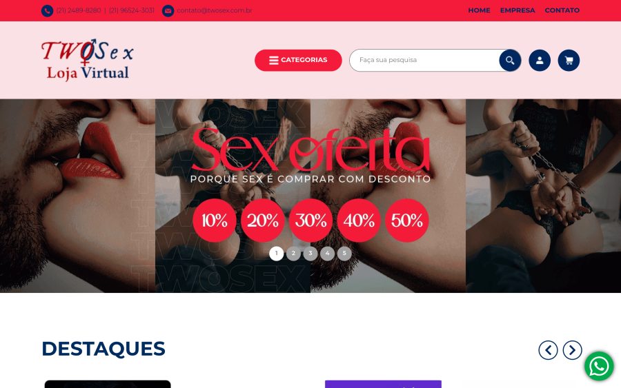 Prévia do site TWO SEX