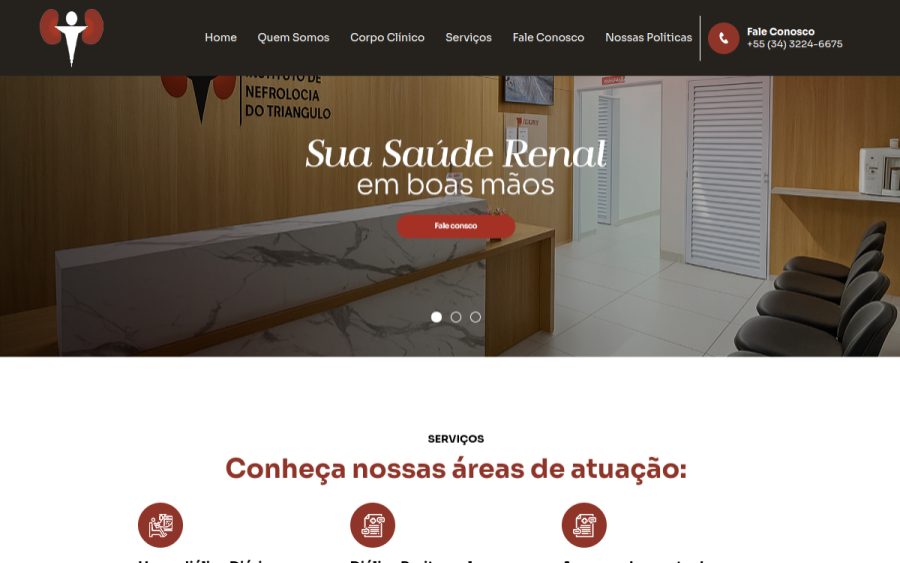 Prévia do site Instituto de Nefrologia do Triangulo