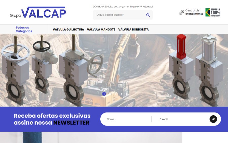 Prévia do site VALCAP