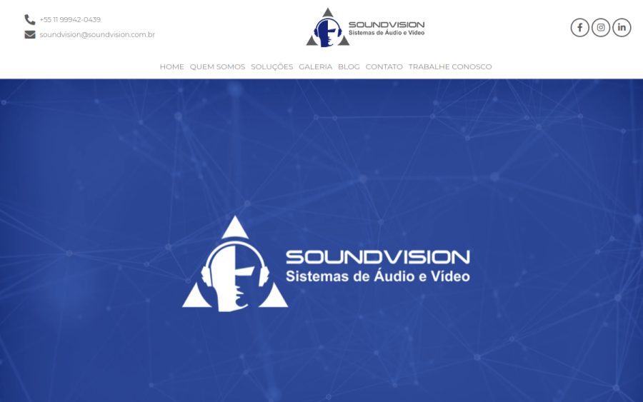 Prévia do site SOUNDVISION