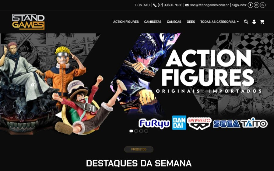 Prévia do site STAND GAMES