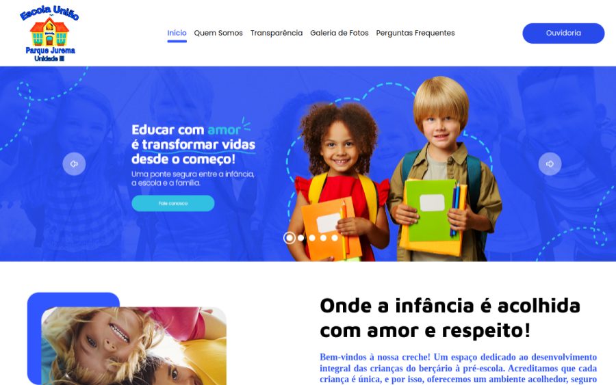 Prévia do site Parque Jurema