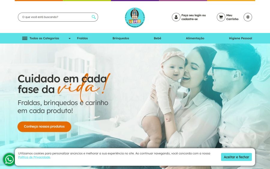 Prévia do site Luppy Fraldas