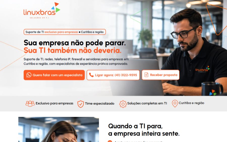 Prévia do site Linuxbras