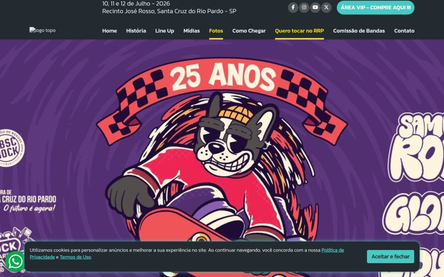 Prévia do site Rock Rio Pardo