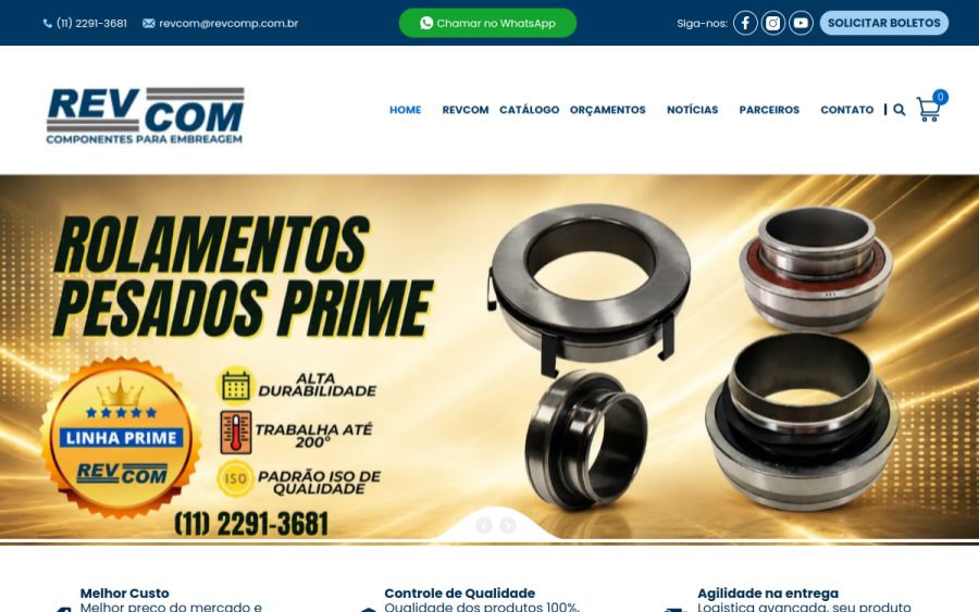 Prévia do site REVCOM
