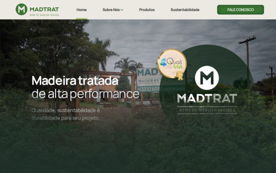 Prévia do site MADTRAT