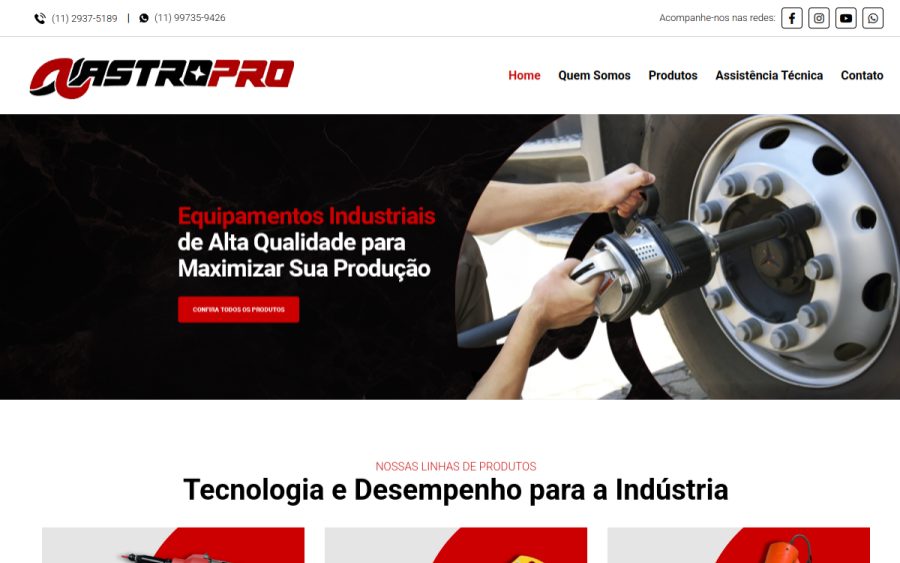 Prévia do site ASTROPRO