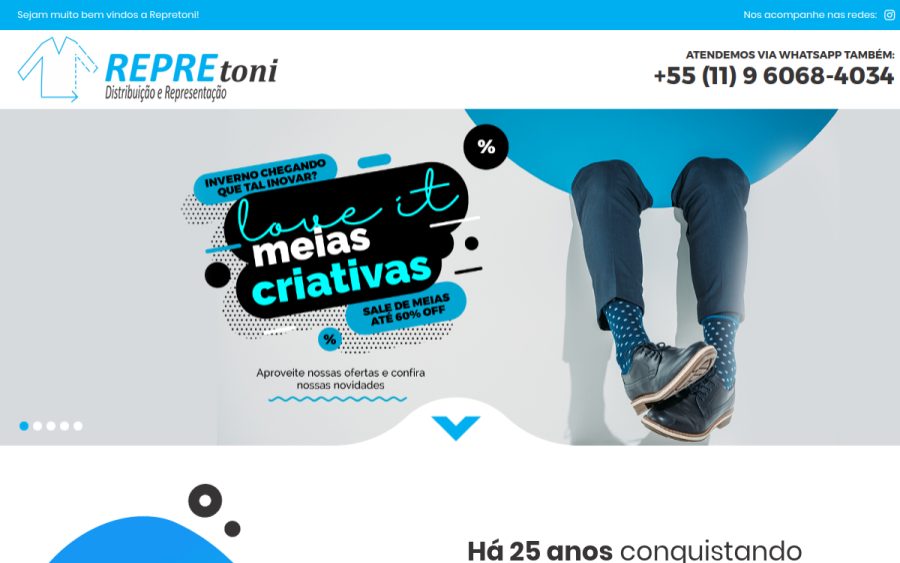 Prévia do site REPRETONI