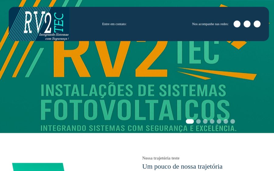 Prévia do site RV2 Tec