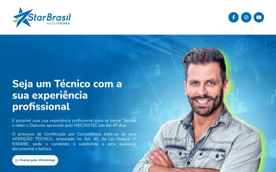 Prévia do site Escola Técnica Star Brasil