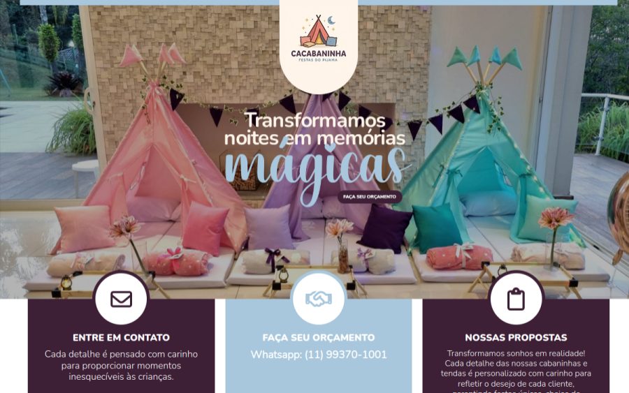 Prévia do site CACABANINHA - FESTAS DO PIJAMA
