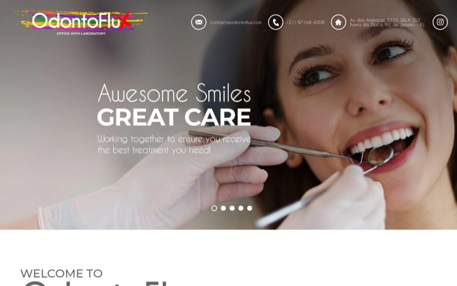 Prévia do site OdontoFlux