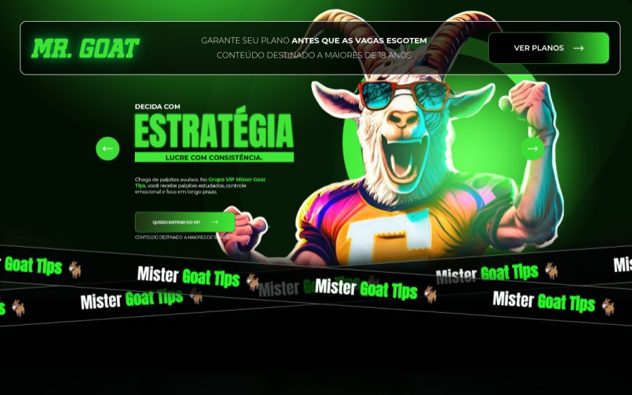 Prévia do site MR Goat