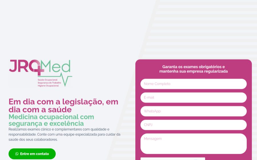 Prévia do site JRQ Med