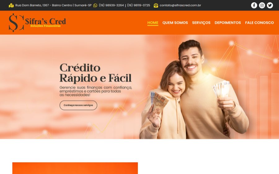 Prévia do site Sifra's Cred