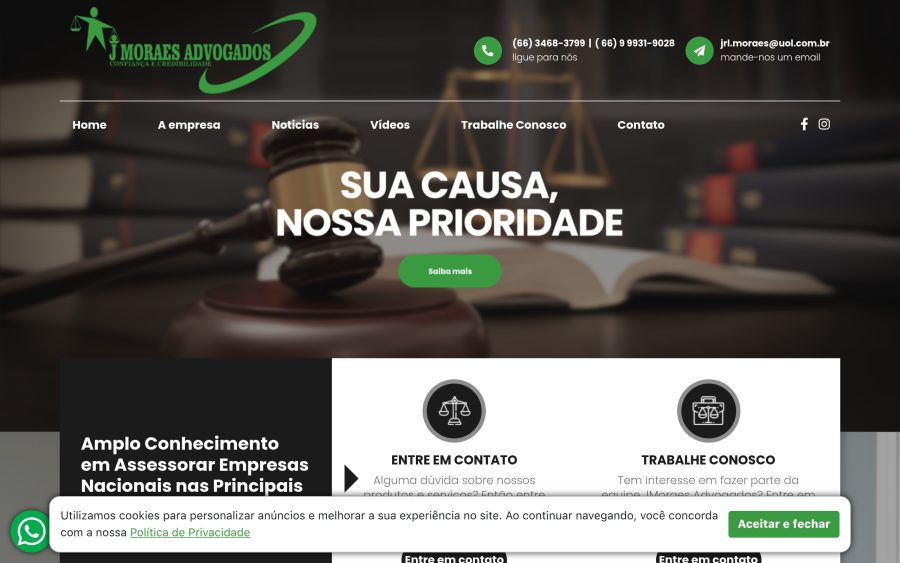 Prévia do site JMoraes
