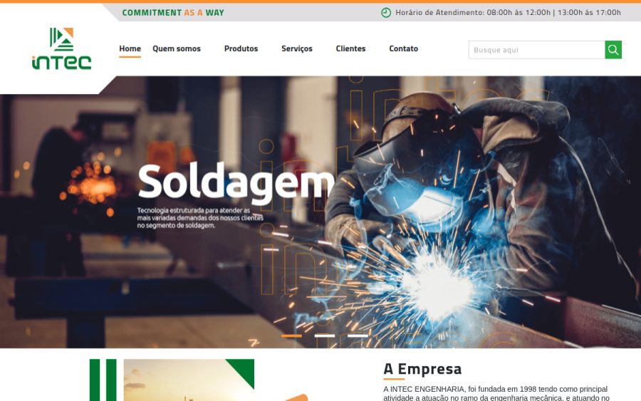 Prévia do site Intecind