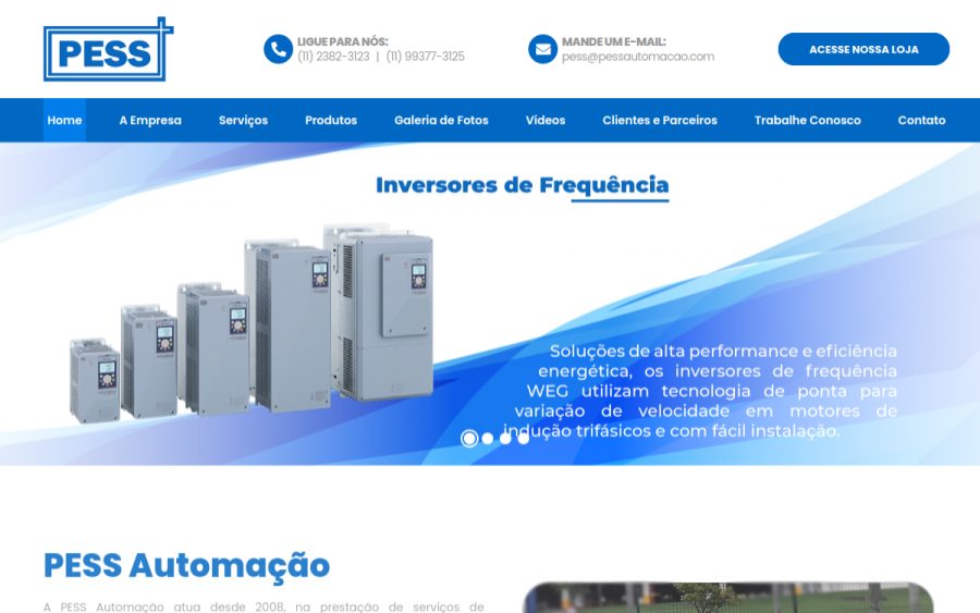Prévia do site Pess Automação