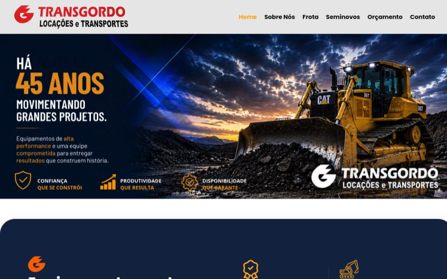 Prévia do site TRANSGORDO