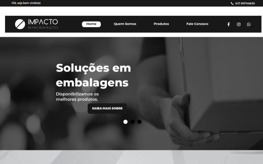 Prévia do site Impacto Representações