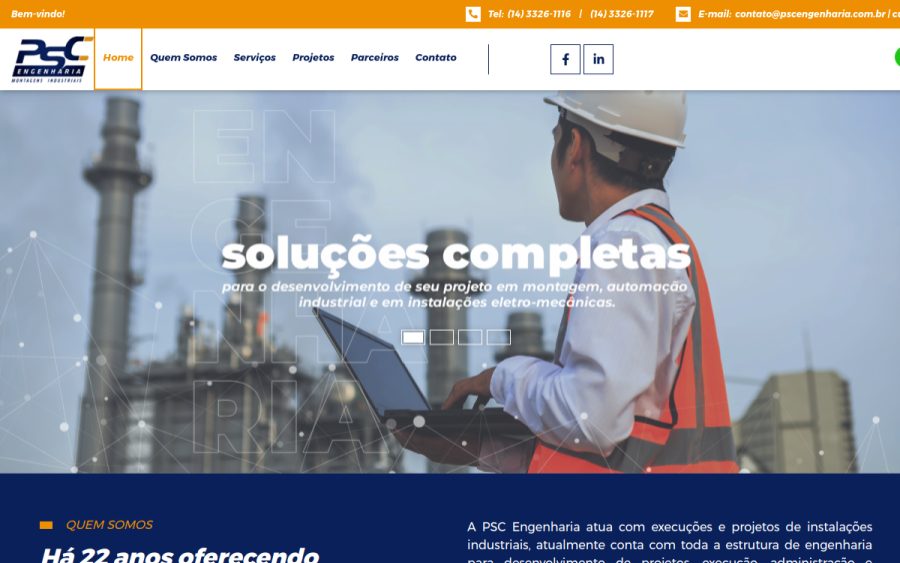 Prévia do site PSC ENGENHARIA