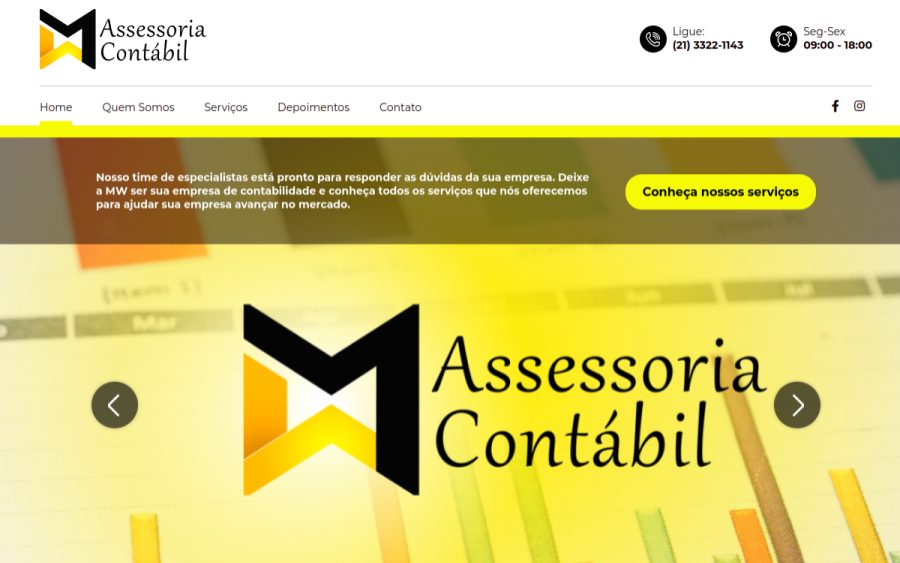 Prévia do site MW Assessoria Contabil