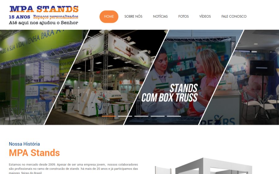Prévia do site MPA Stands