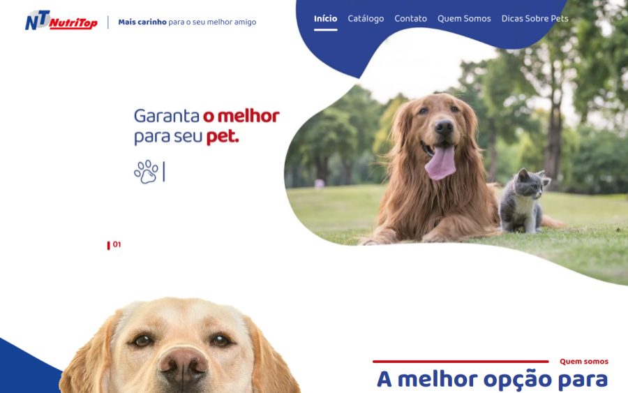 Prévia do site Nutritop Alimentos