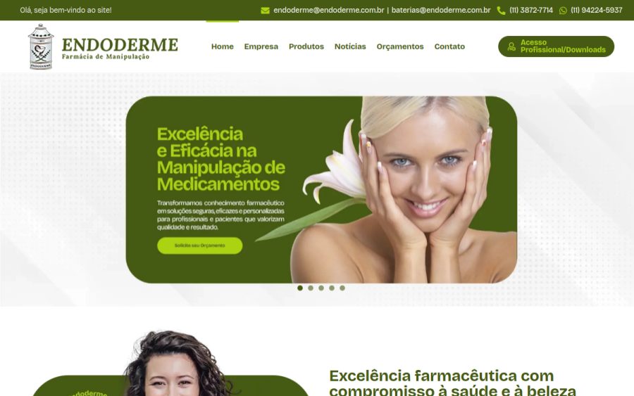 Prévia do site Endoderme