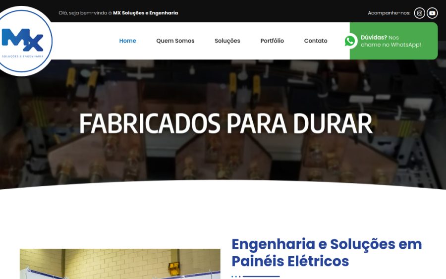 Prévia do site MX Soluções e Engenharia