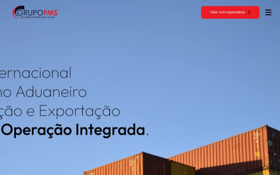 Prévia do site Grupo FMS