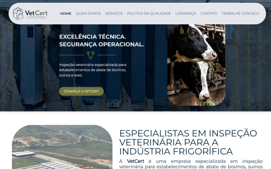 Prévia do site VetCert