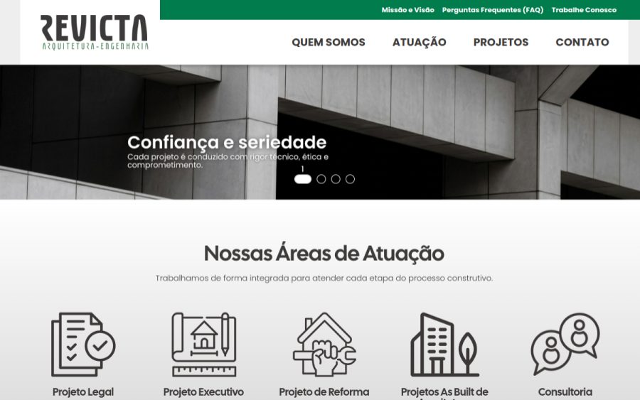 Prévia do site Revicta