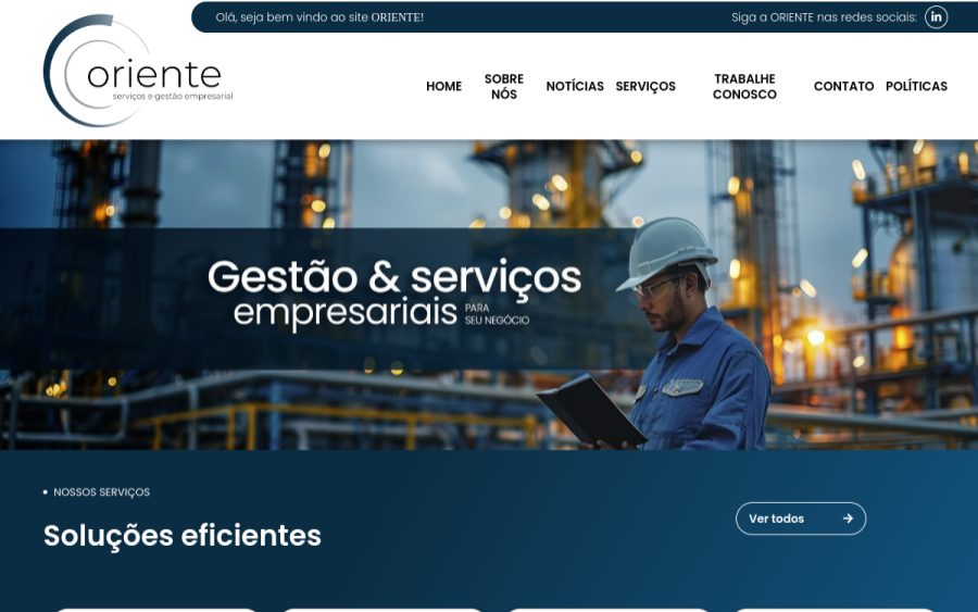 Prévia do site ORIENTE 