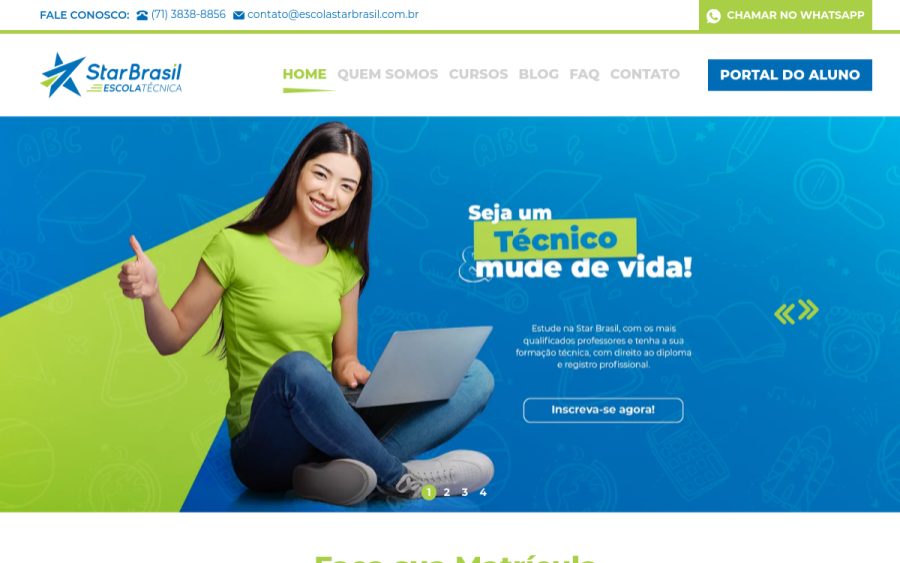Prévia do site Escola star brasil