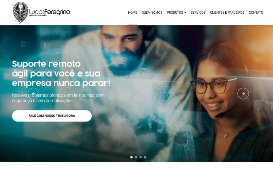 Prévia do site Lucas Peregrino