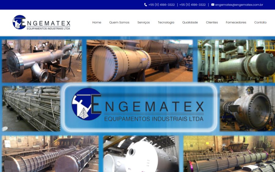 Prévia do site Engematex