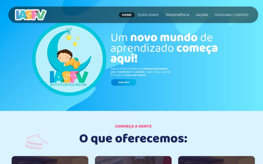 Prévia do site CEI Novo Mundo