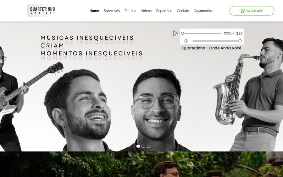 Prévia do site Quartetinho