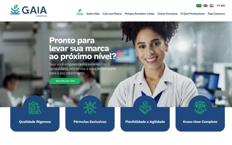 Prévia do site Gaia Cosmética