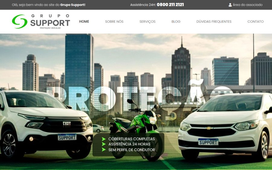 Prévia do site Support Grupo