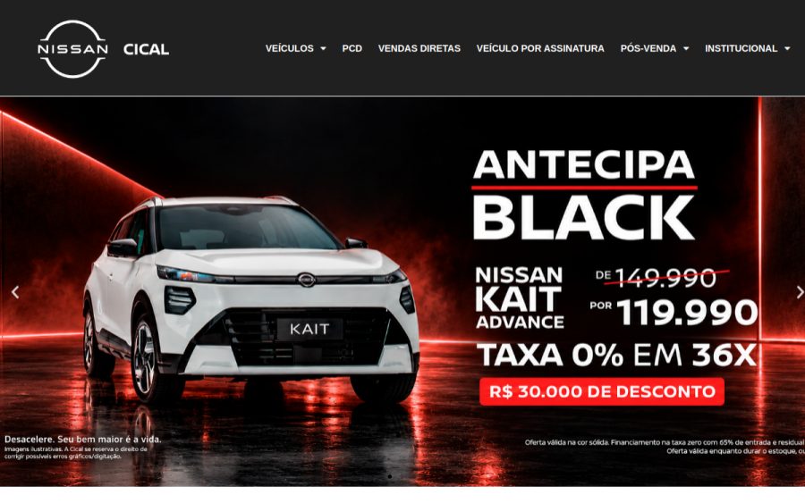 Prévia do site Cical Nissan Ribeirão Preto - Cical Nissan