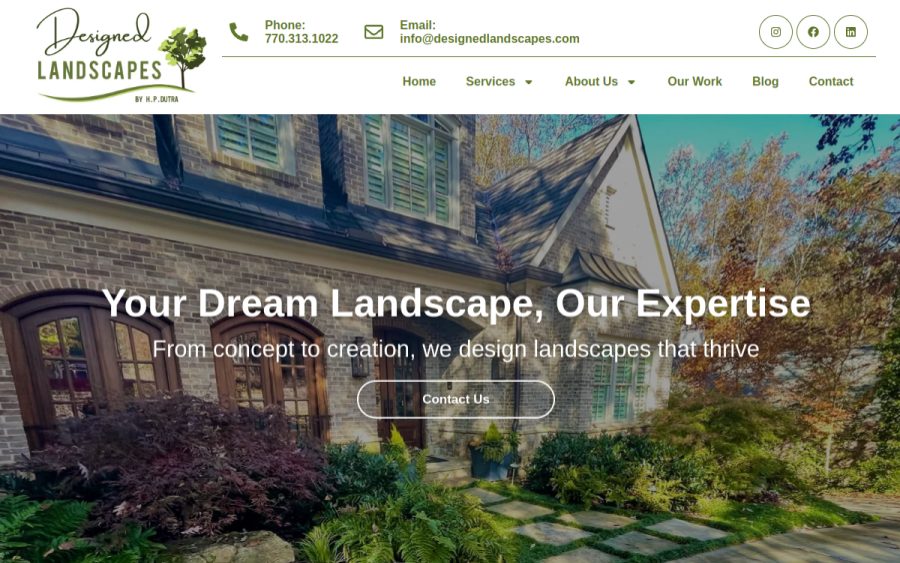 Prévia do site Atlanta Landscape Design Company