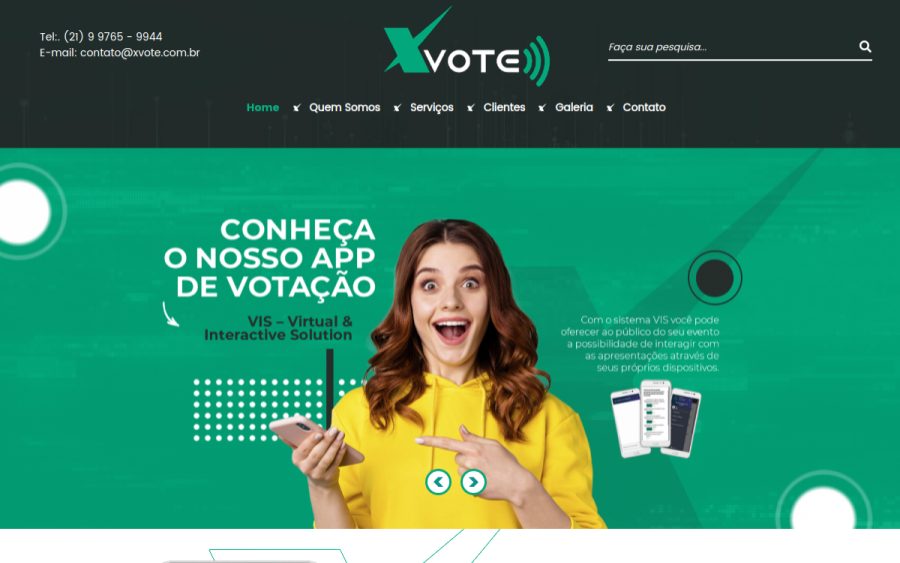 Prévia do site X Vote
